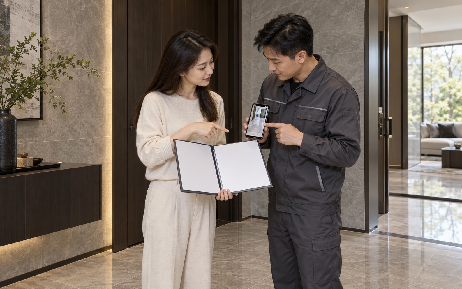 业主与服务人员确认交付记录和服务责任